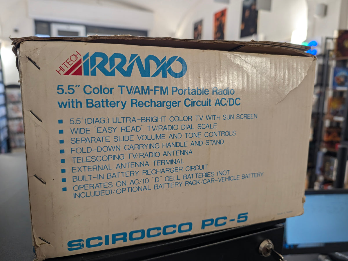 Irradio Scirocco PC-5 – TV Color 5,5" con Radio AM/FM